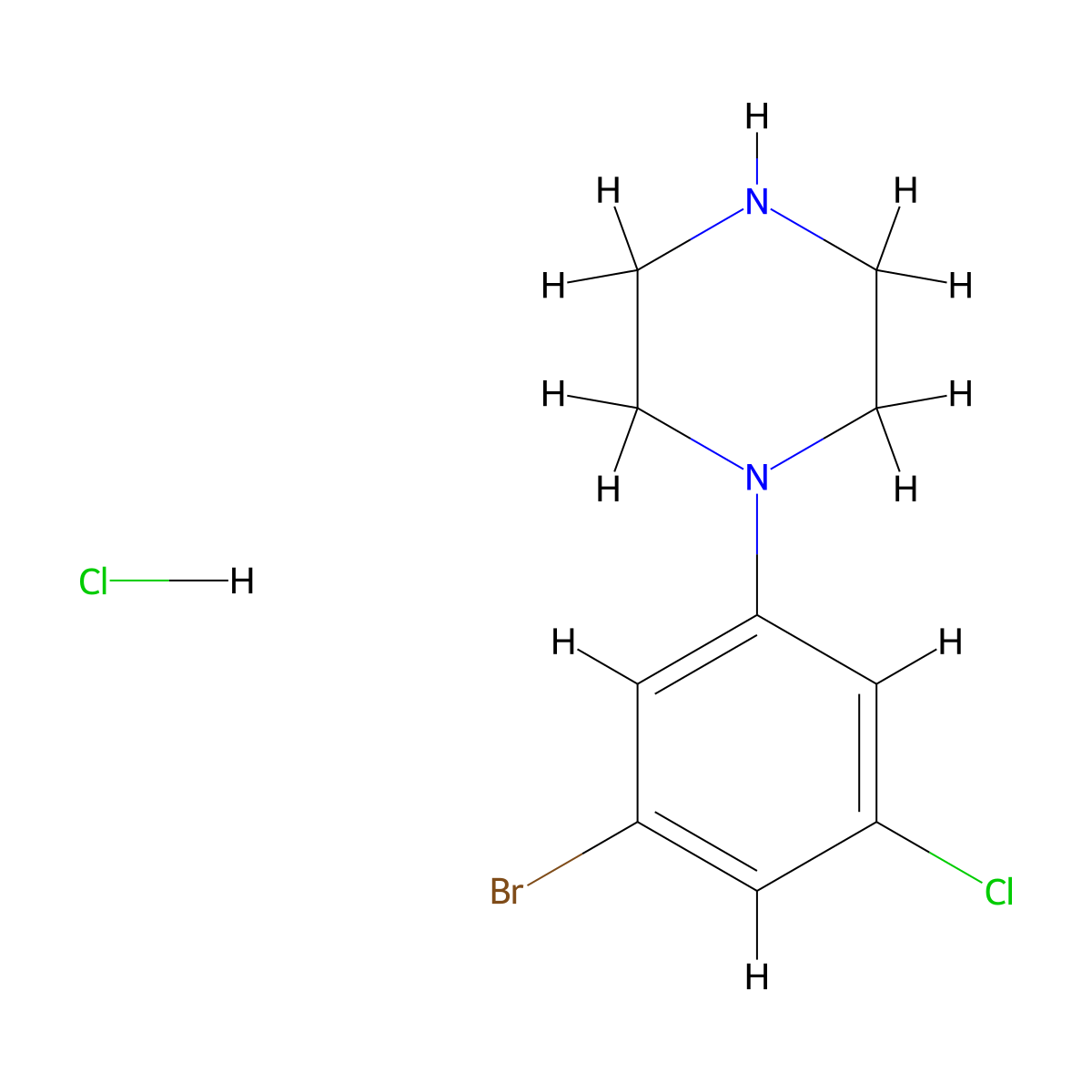 1-(3-Bromo-5-chlorophenyl)piperazine hydrochloride molecular structure, CAS 1820613-34-0