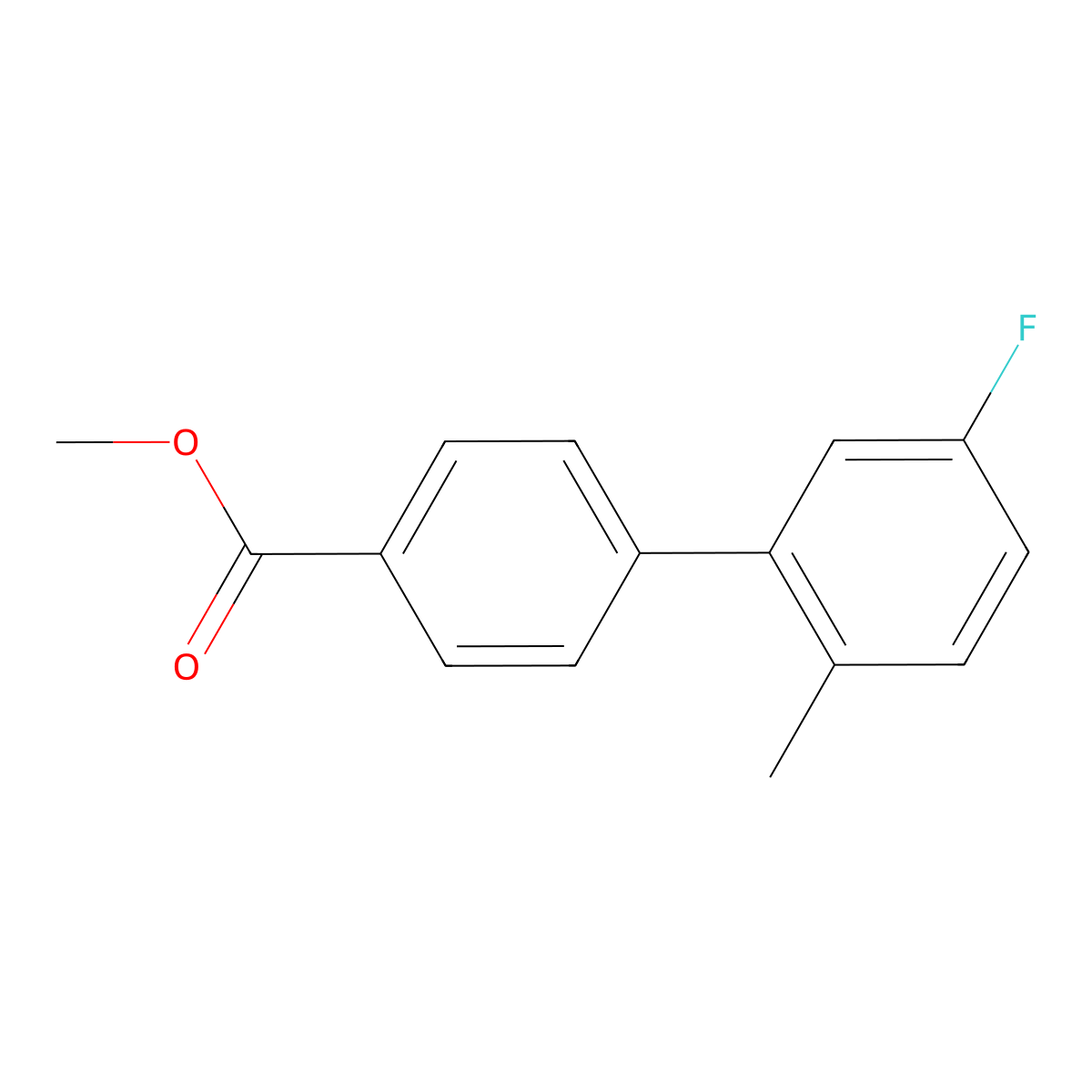 Methyl 4-(5-fluoro-2-methylphenyl)benzoate molecular structure, CAS 1820613-36-2
