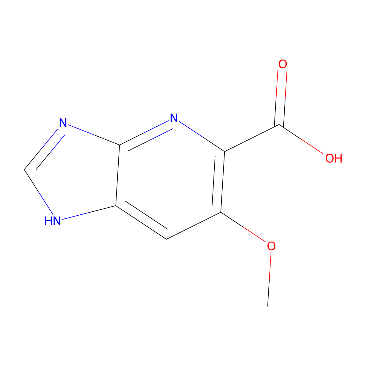 6-methoxy-3H-imidazo[4,5-b]pyridine-5-carboxylic acid molecular structure, CAS 1820613-55-5