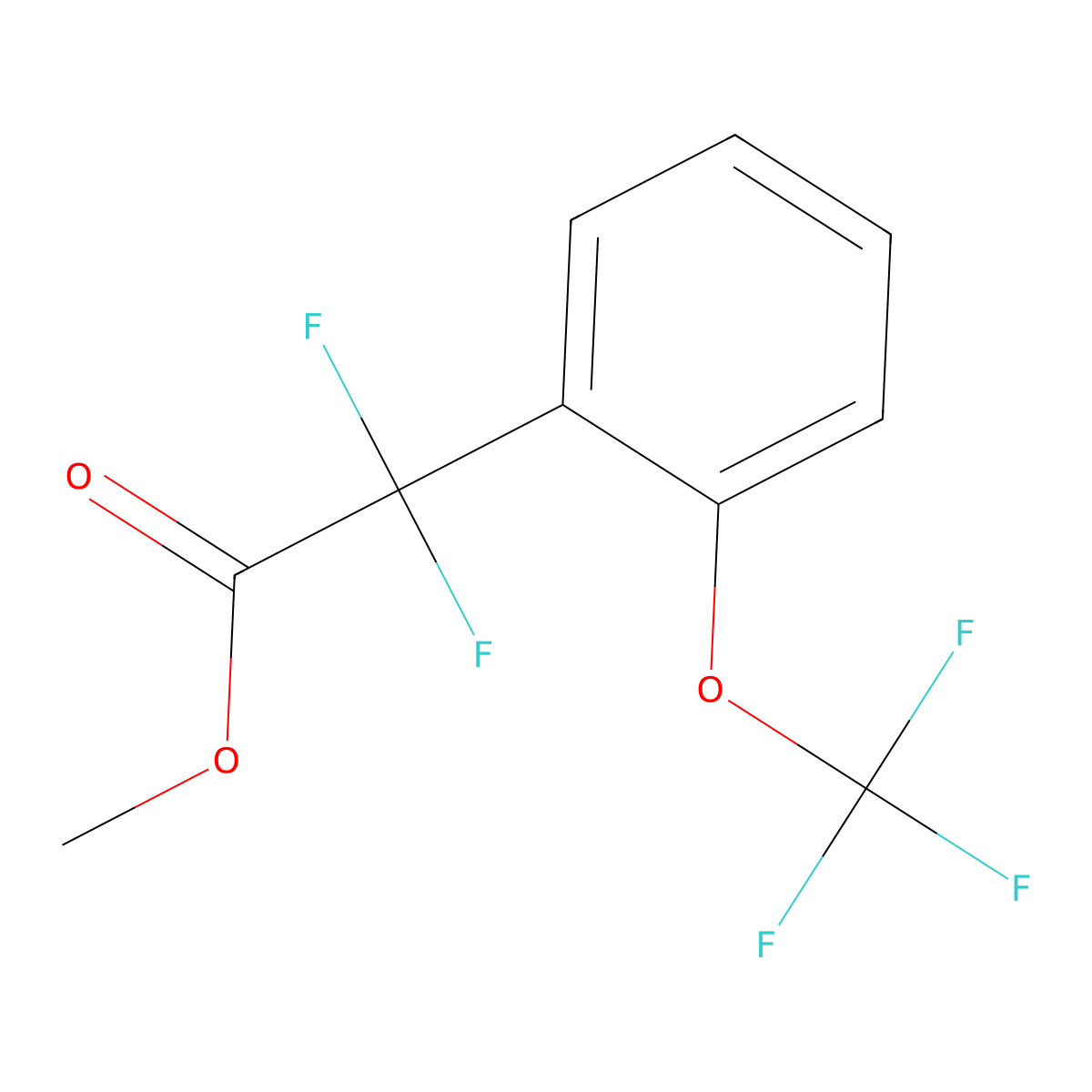 Methyl 2,2-difluoro-2-[2-(trifluoromethoxy)phenyl]acetate molecular structure, CAS 1820613-66-8