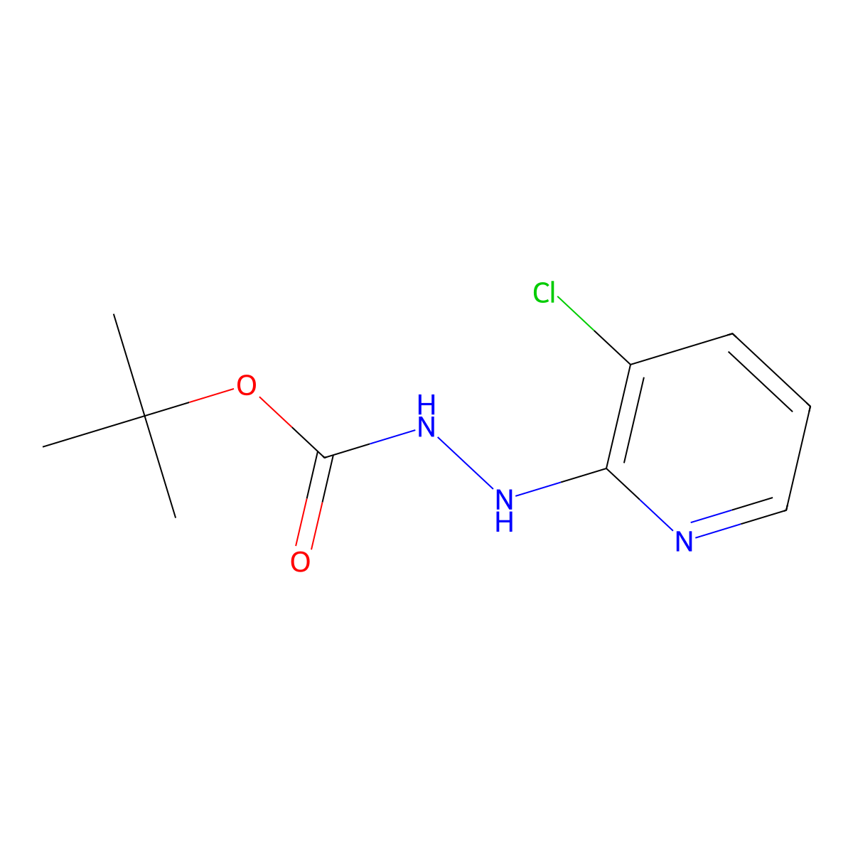 tert-Butyl 2-(3-chloropyridin-2-yl)hydrazinecarboxylate molecular structure, CAS 1820614-19-4