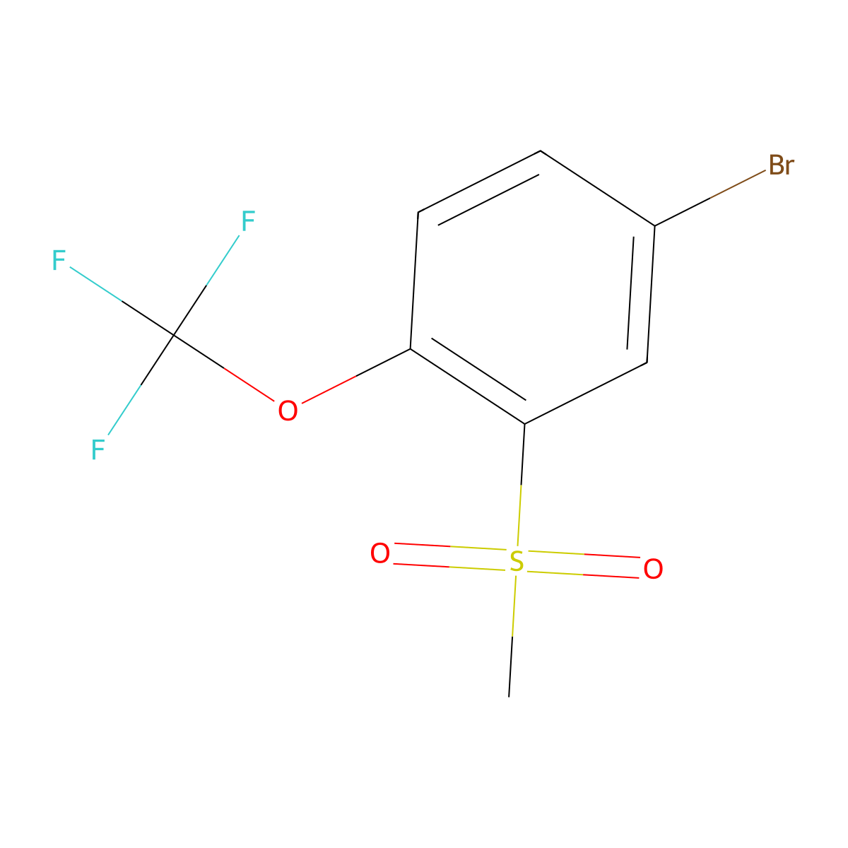 4-Bromo-2-methanesulfonyl-1-(trifluoromethoxy)benzene molecular structure, CAS 1820614-61-6