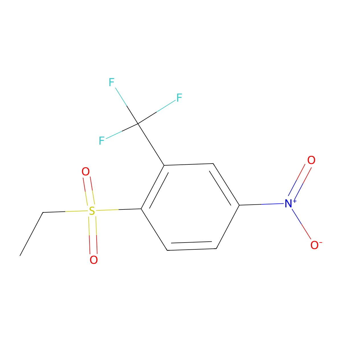 1-(Ethanesulfonyl)-4-nitro-2-(trifluoromethyl)benzene molecular structure, CAS 1820615-46-0