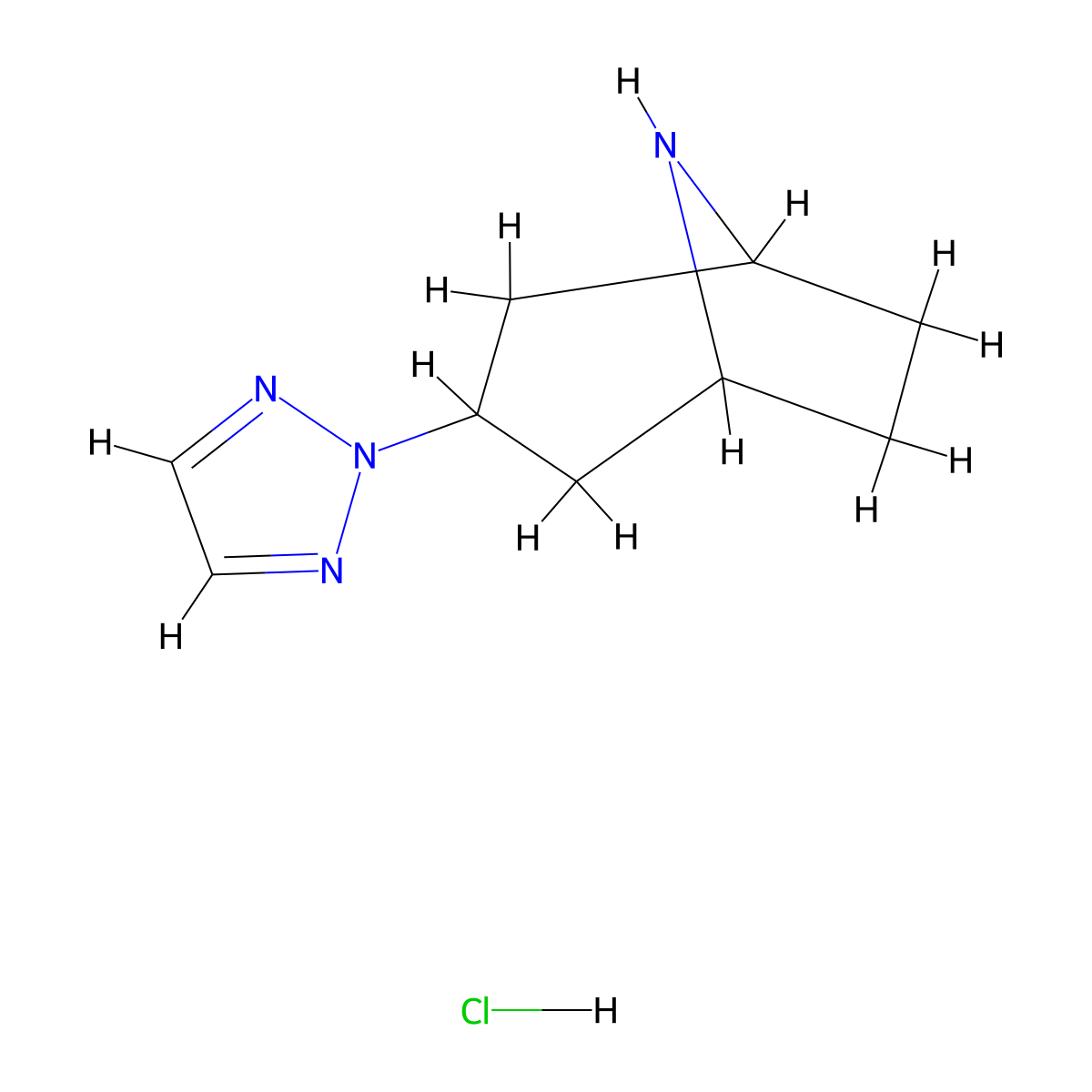 (1R,5S)-3-(2H-1,2,3-triazol-2-yl)-8-azabicyclo[3.2.1]octane hydrochloride molecular structure, CAS 1820615-78-8