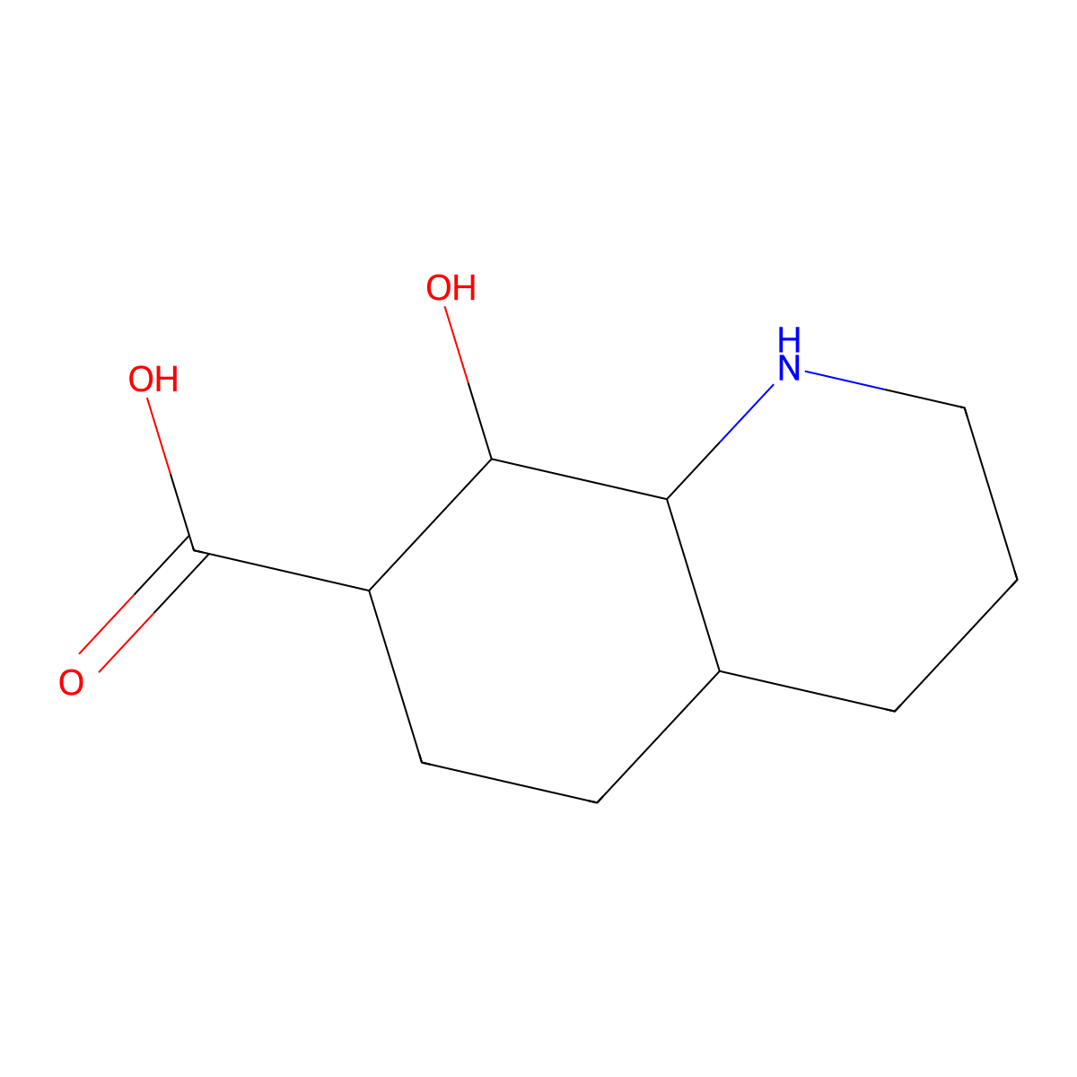 8-Hydroxy-decahydroquinoline-7-carboxylic acid molecular structure, CAS 1820615-81-3
