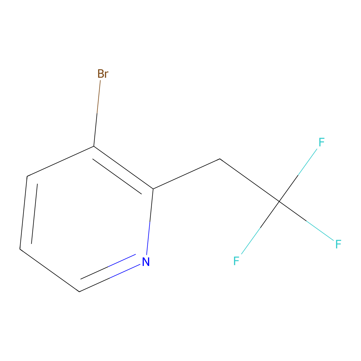 3-Bromo-2-(2,2,2-trifluoroethyl)pyridine molecular structure, CAS 1820616-33-8
