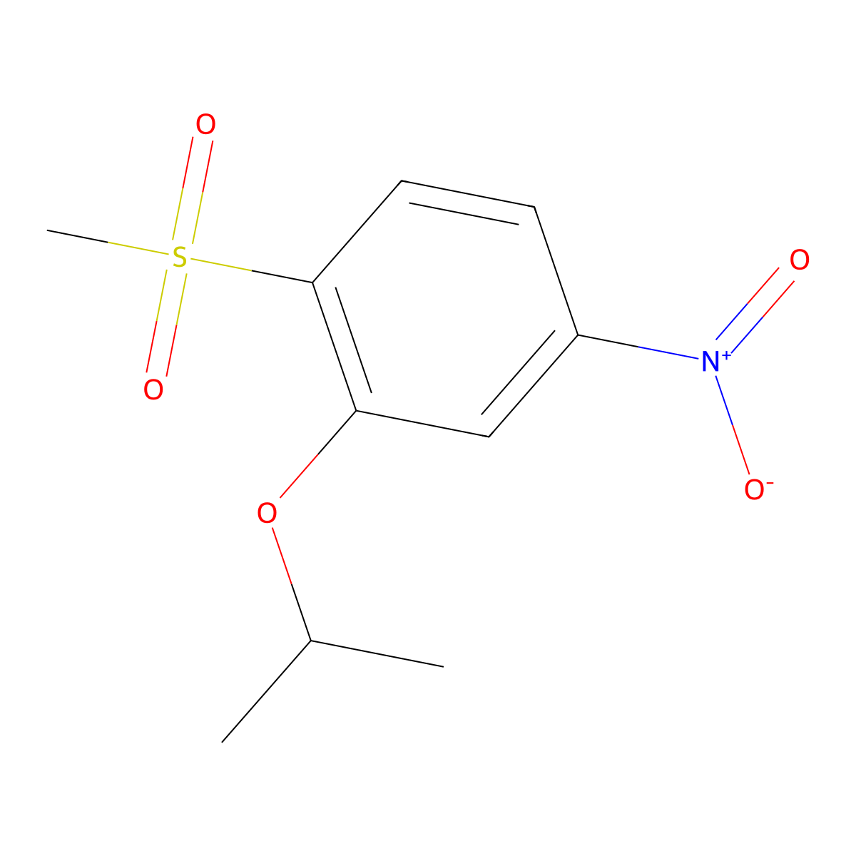 2-Isopropoxy-1-methanesulfonyl-4-nitrobenzene molecular structure, CAS 1820617-99-9