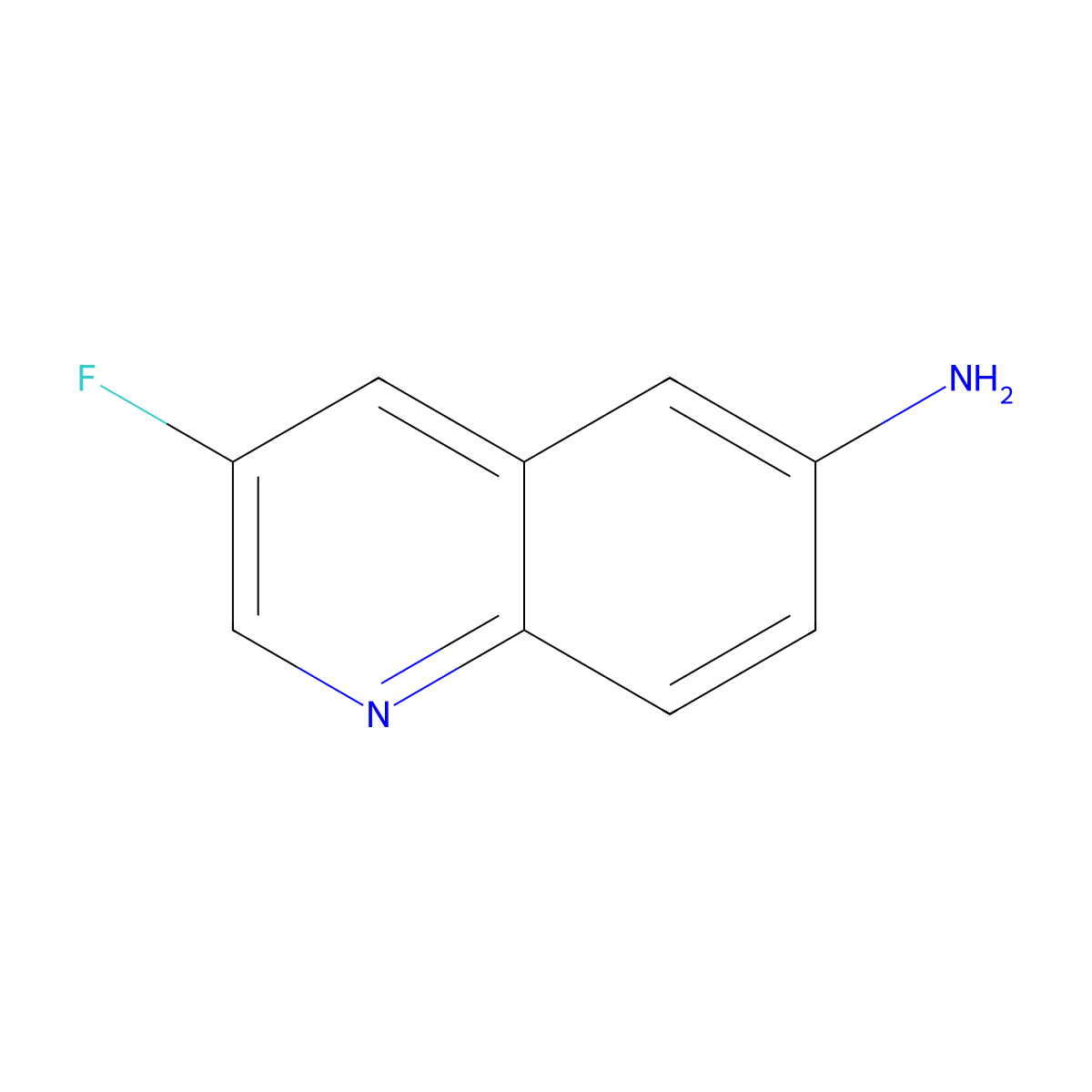 3-Fluoroquinolin-6-amine molecular structure, CAS 1820618-15-2