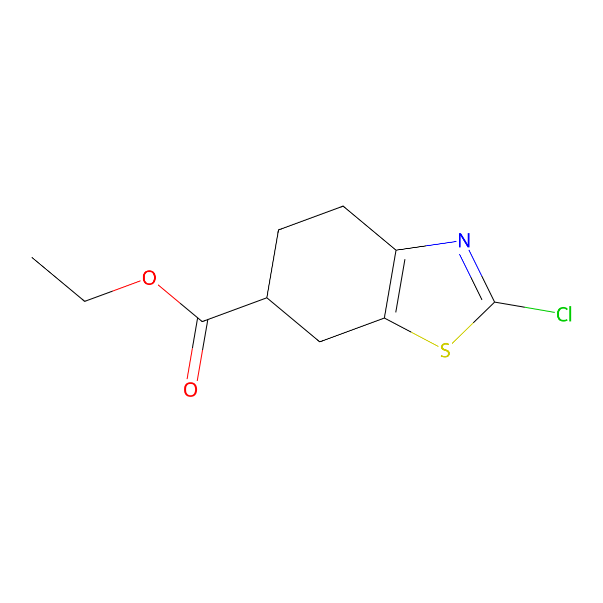 2-Chloro-4,5,6,7-tetrahydro-benzothiazole-6-carboxylic acid ethyl ester molecular structure, CAS 1820618-21-0