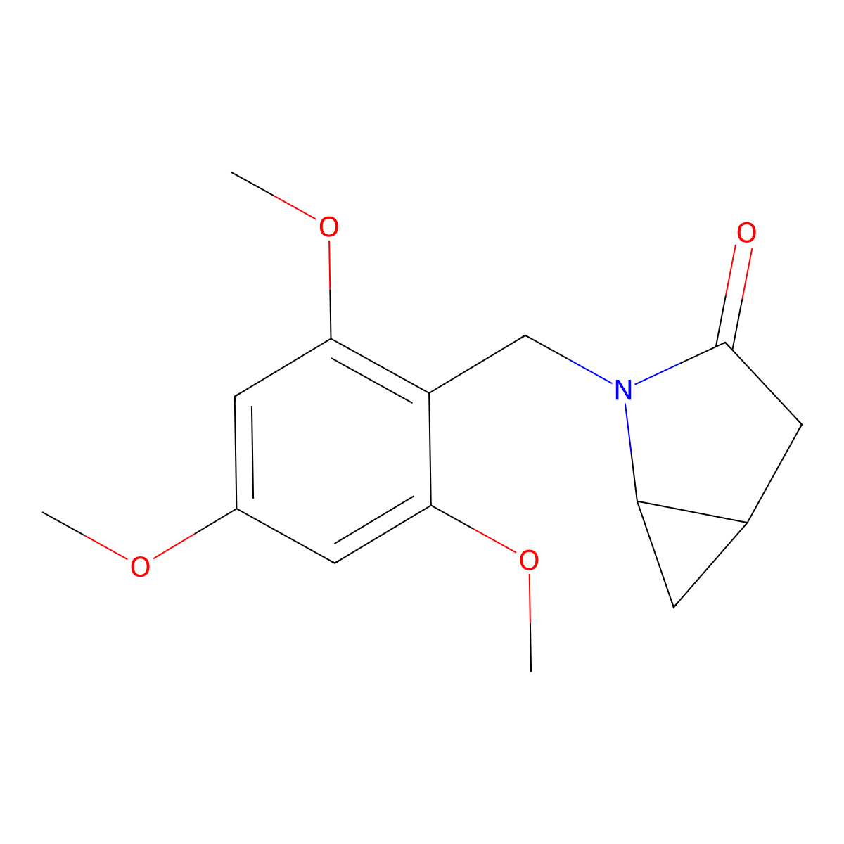 (1R,5R)-2-(2,4,6-trimethoxybenzyl)-2-azabicyclo[3.1.0]hexan-3-one molecular structure, CAS 1820618-27-6