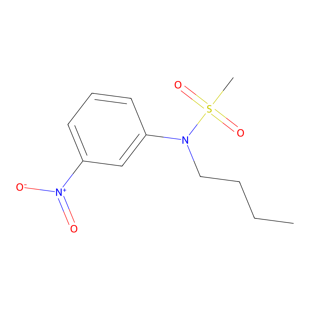 N-Butyl-N-(3-nitrophenyl)methanesulfonamide molecular structure, CAS 1820618-28-7