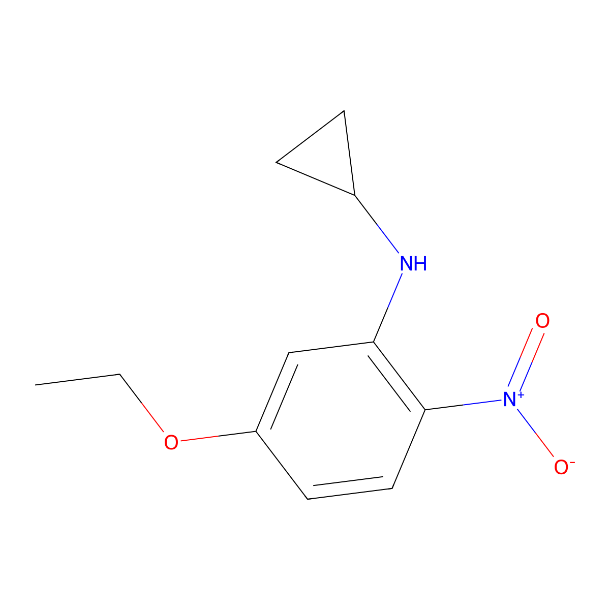 N-Cyclopropyl-5-ethoxy-2-nitroaniline molecular structure, CAS 1820618-34-5