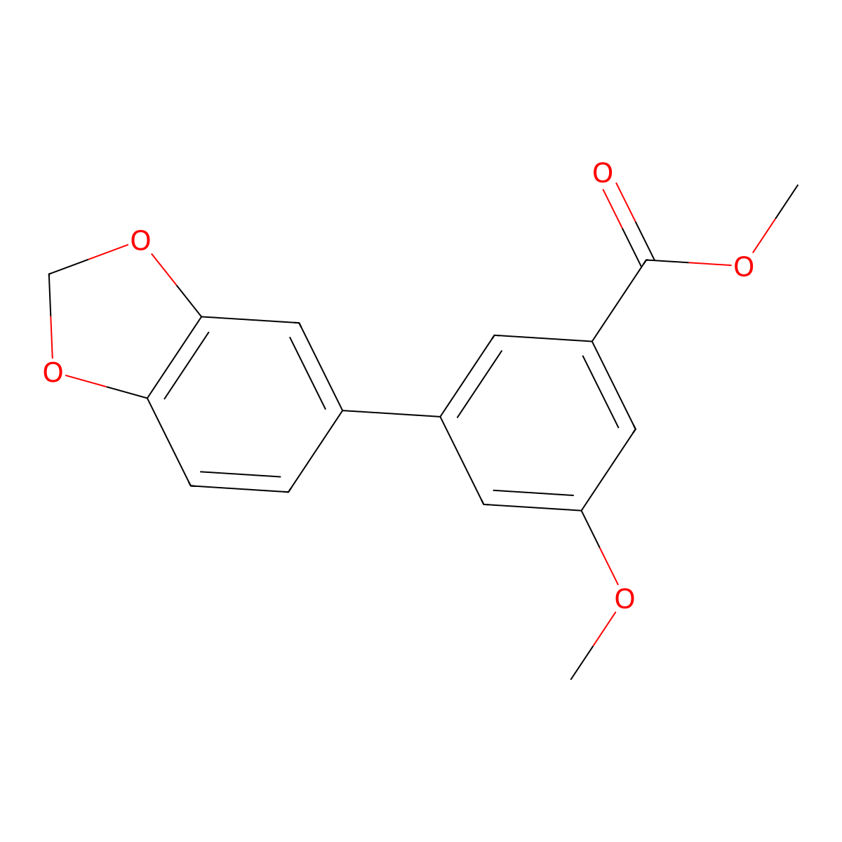 Methyl 3-(2H-1,3-benzodioxol-5-YL)-5-methoxybenzoate molecular structure, CAS 1820618-35-6