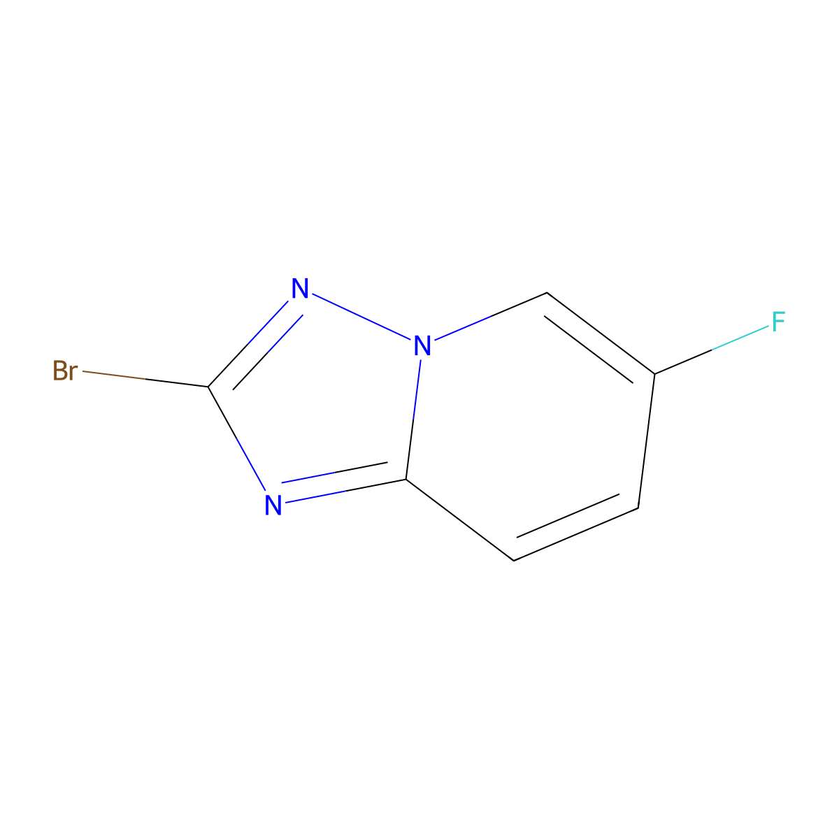 2-Bromo-6-fluoro-[1,2,4]triazolo[1,5-a]pyridine molecular structure, CAS 1820618-38-9