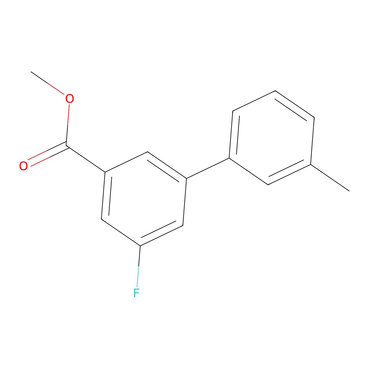 Methyl 3-fluoro-5-(3-methylphenyl)benzoate molecular structure, CAS 1820618-75-4