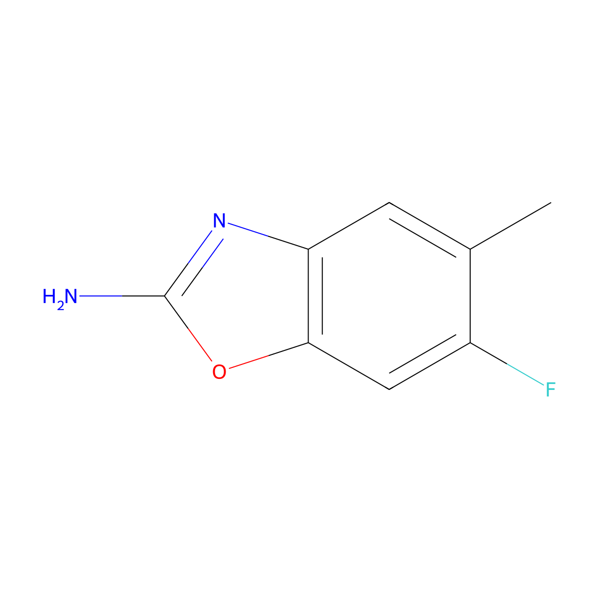 6-Fluoro-5-methyl-1,3-benzoxazol-2-amine molecular structure, CAS 1820618-99-2