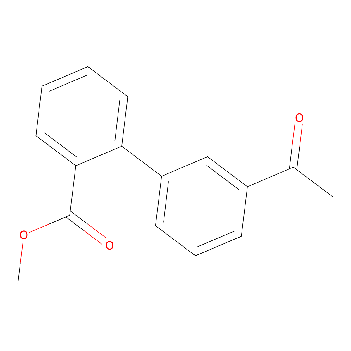 Methyl 2-(3-acetylphenyl)benzoate molecular structure, CAS 1820619-02-0