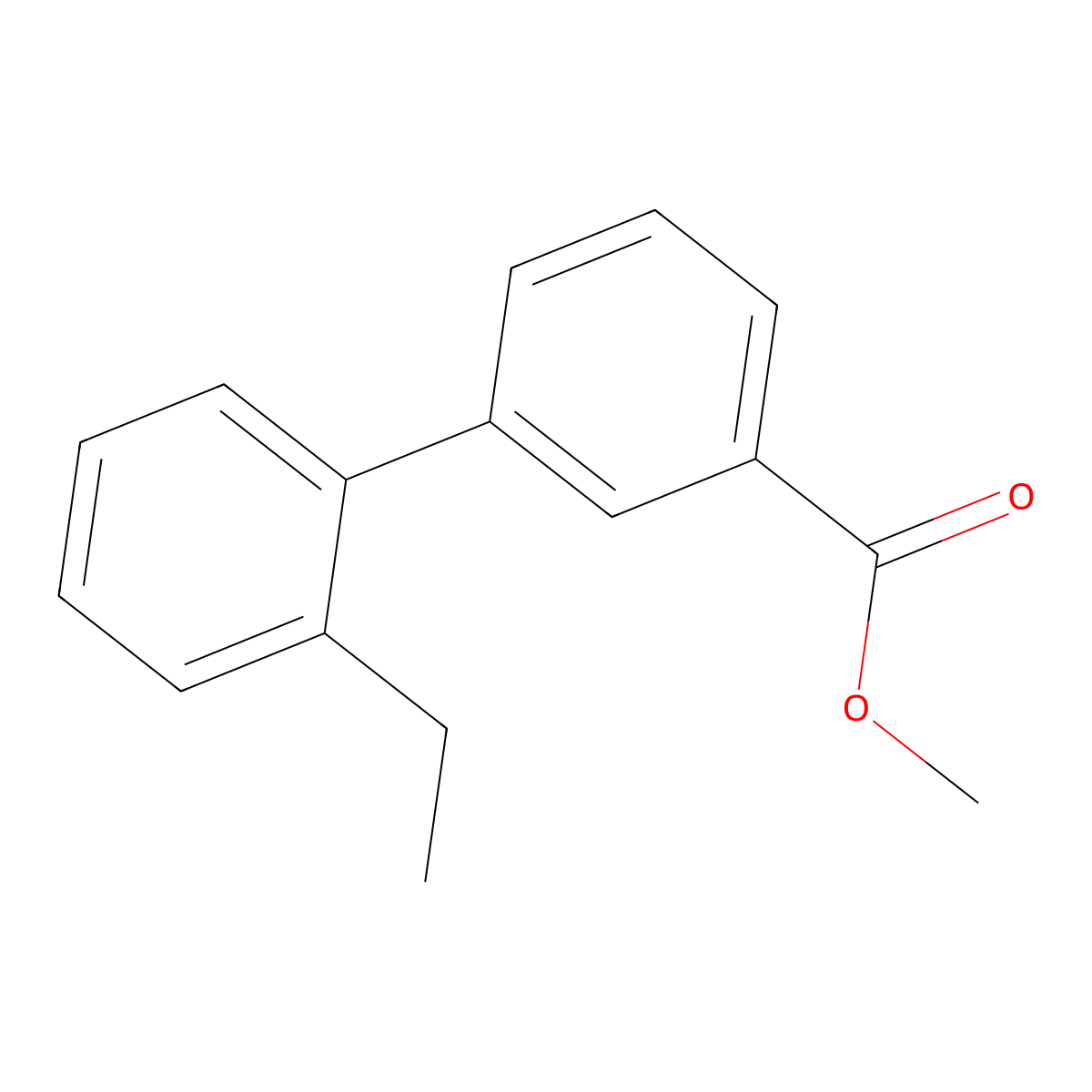 Methyl 3-(2-ethylphenyl)benzoate molecular structure, CAS 1820619-10-0