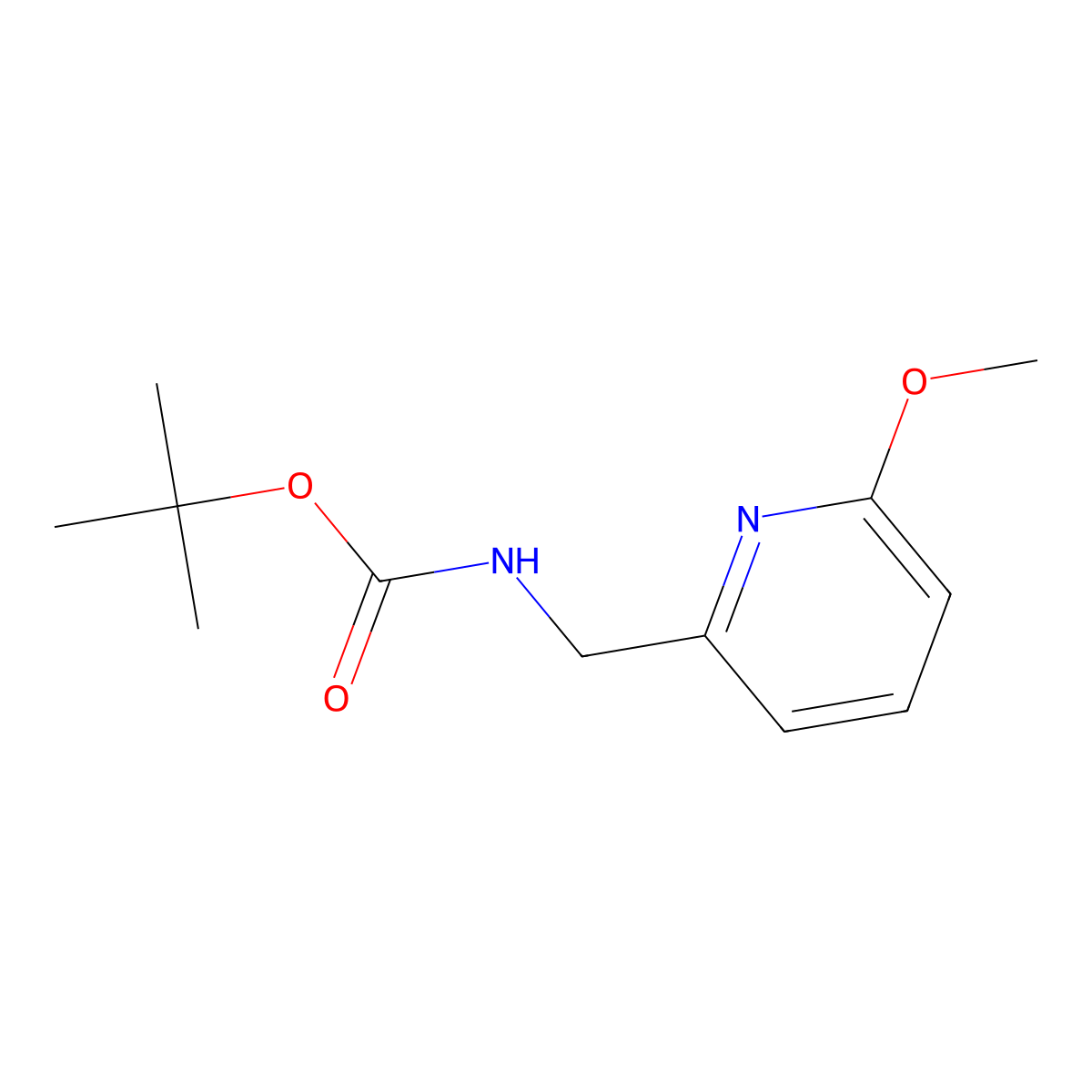 2-(N-Boc-aminomethyl)-6-methoxypyridine molecular structure, CAS 1820619-14-4