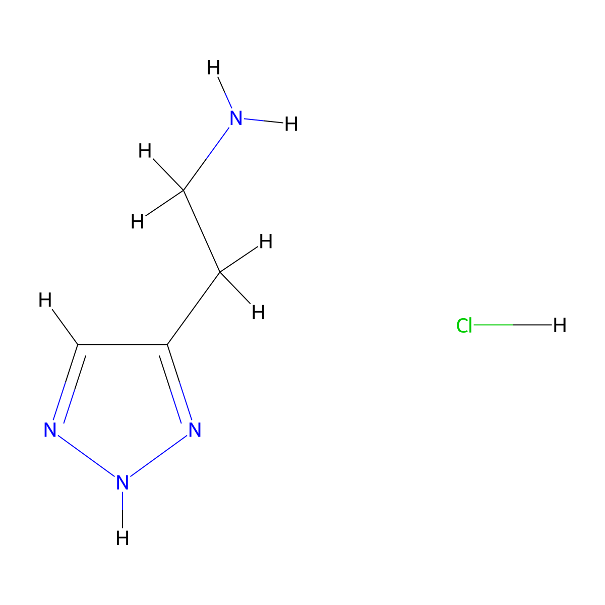[2-(2H-1,2,3-Triazol-4-yl)ethyl]amine hydrochloride molecular structure, CAS 1820619-62-2