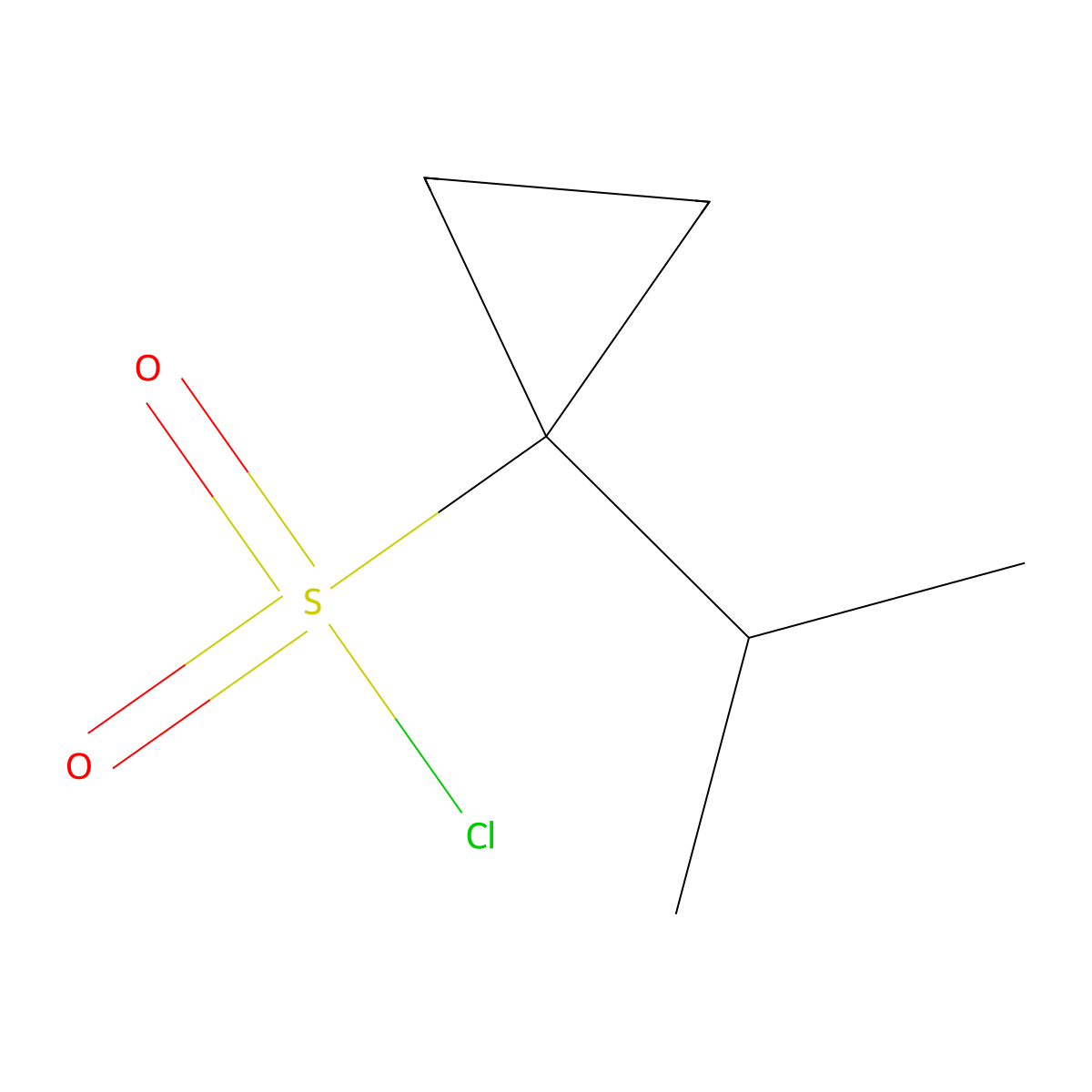 1-(Propan-2-yl)cyclopropane-1-sulfonyl chloride molecular structure, CAS 1820619-81-5