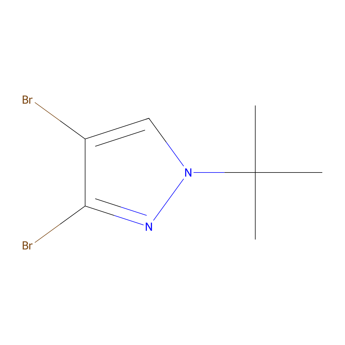 3,4-Dibromo-1-tert-butylpyrazole molecular structure, CAS 1820619-93-9