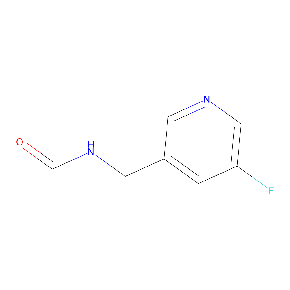 N-[(5-Fluoropyridin-3-YL)methyl]formamide molecular structure, CAS 1820620-01-6