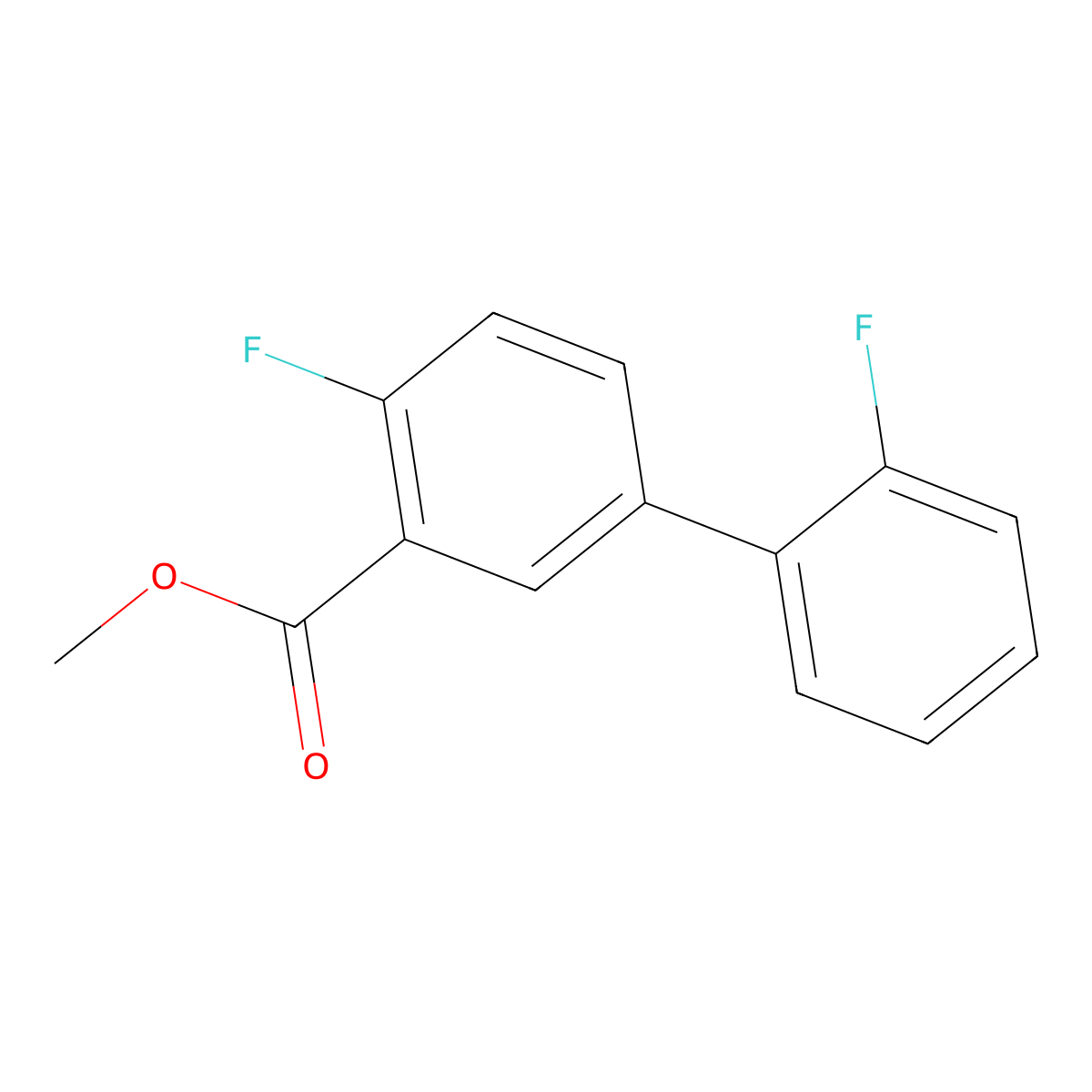Methyl 2-fluoro-5-(2-fluorophenyl)benzoate molecular structure, CAS 1820620-43-6