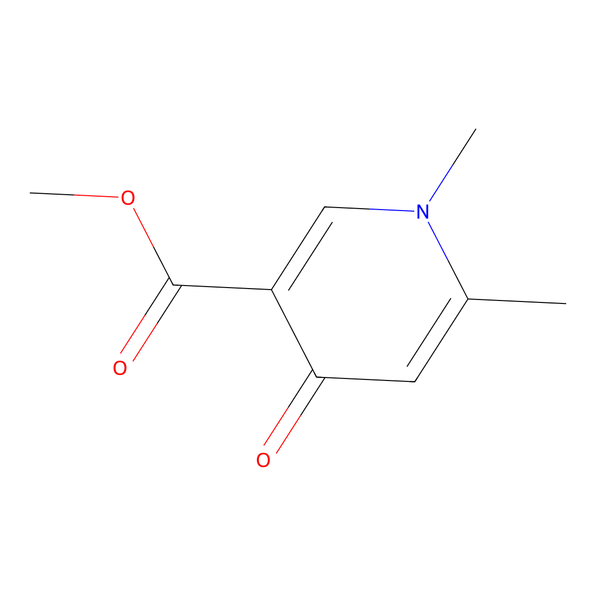 Methyl 1,6-dimethyl-4-oxo-1,4-dihydropyridine-3-carboxylate molecular structure, CAS 1820620-45-8