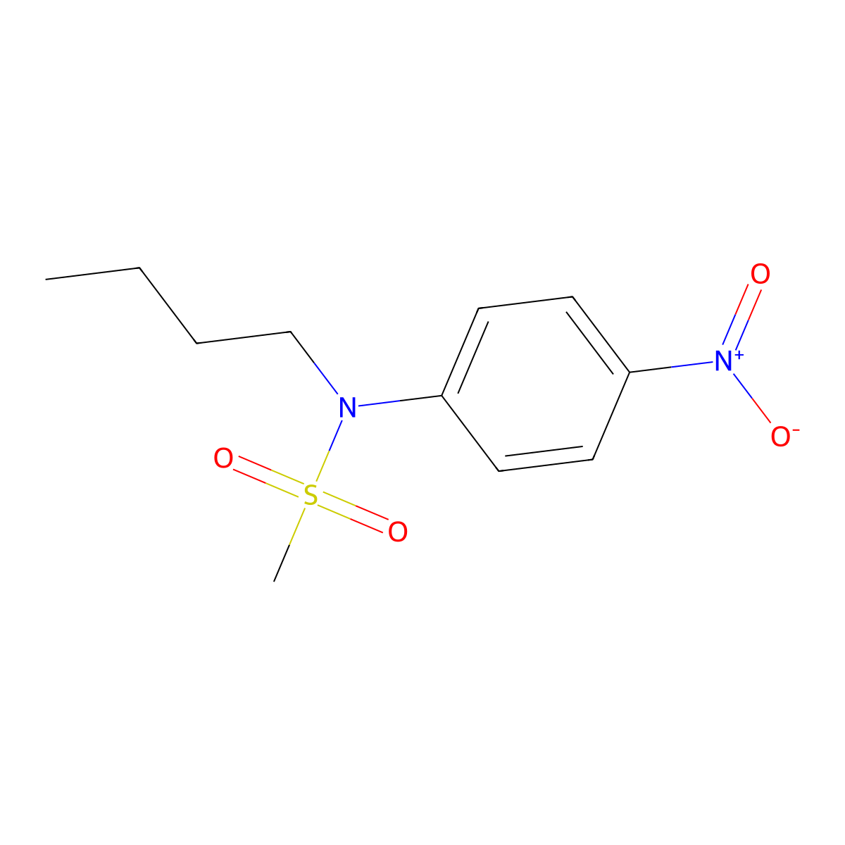 N-Butyl-N-(4-nitrophenyl)methanesulfonamide molecular structure, CAS 1820638-87-6