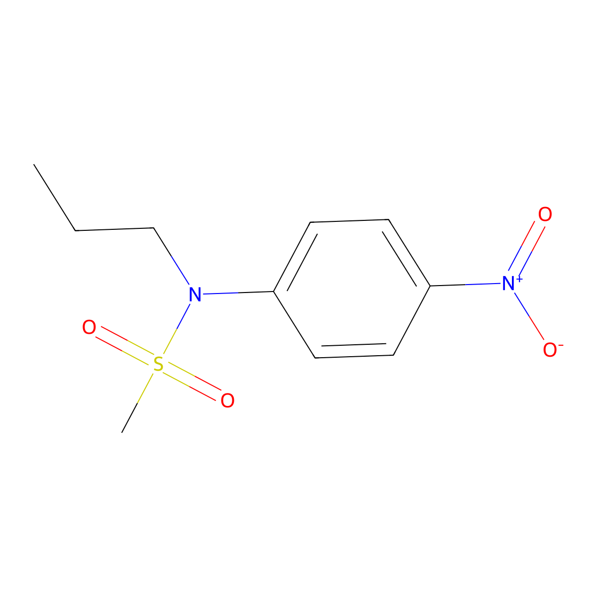 N-(4-nitrophenyl)-N-propylmethanesulfonamide molecular structure, CAS 1820638-90-1