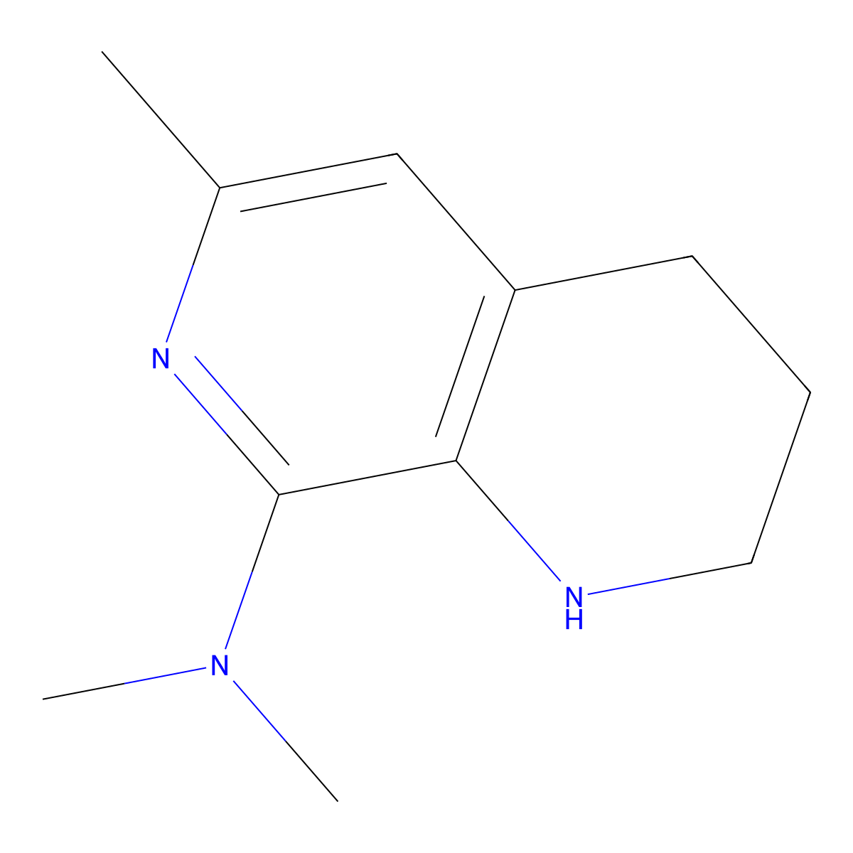 N,N,6-trimethyl-1,2,3,4-tetrahydro-1,7-naphthyridin-8-amine molecular structure, CAS 1820639-42-6