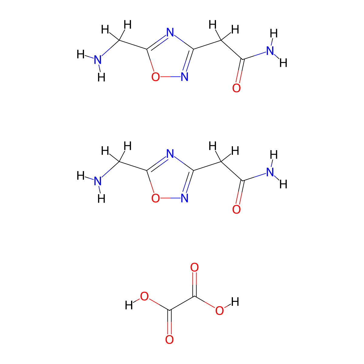 2-(5-(Aminomethyl)-1,2,4-oxadiazol-3-yl)acetamide hemioxalate molecular structure, CAS 1820639-54-0