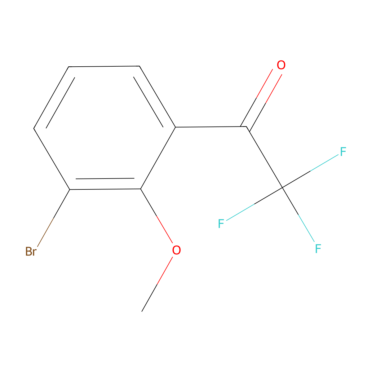 3'-Bromo-2'-methoxy-2,2,2-trifluoroacetophenone molecular structure, CAS 1820639-77-7