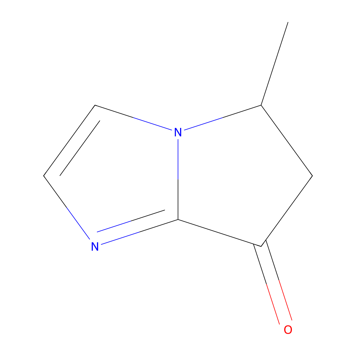 5-methyl-5H,6H,7H-pyrrolo(1,2-a)imidazol-7-one molecular structure, CAS 1820639-87-9