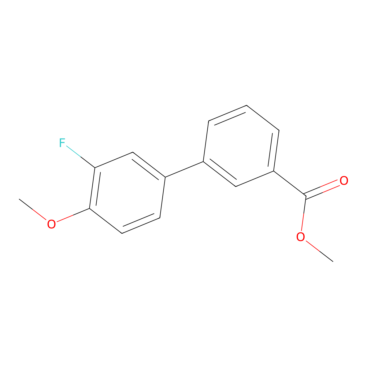 Methyl 3-(3-fluoro-4-methoxyphenyl)benzoate molecular structure, CAS 1820640-13-8