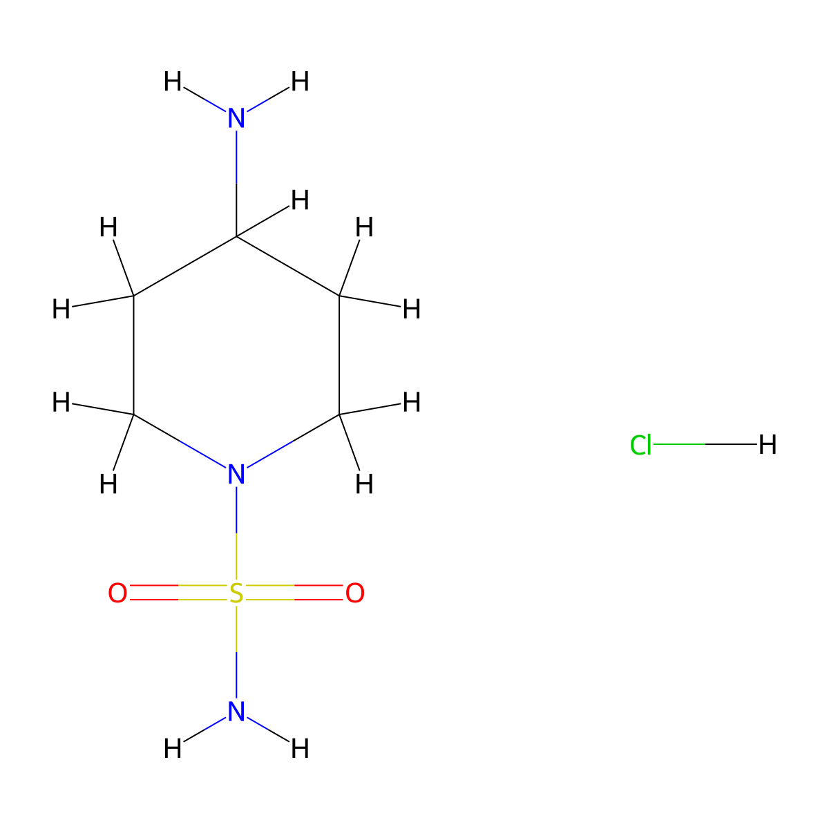 4-Aminopiperidine-1-sulfonamide hydrochloride molecular structure, CAS 1820640-75-2