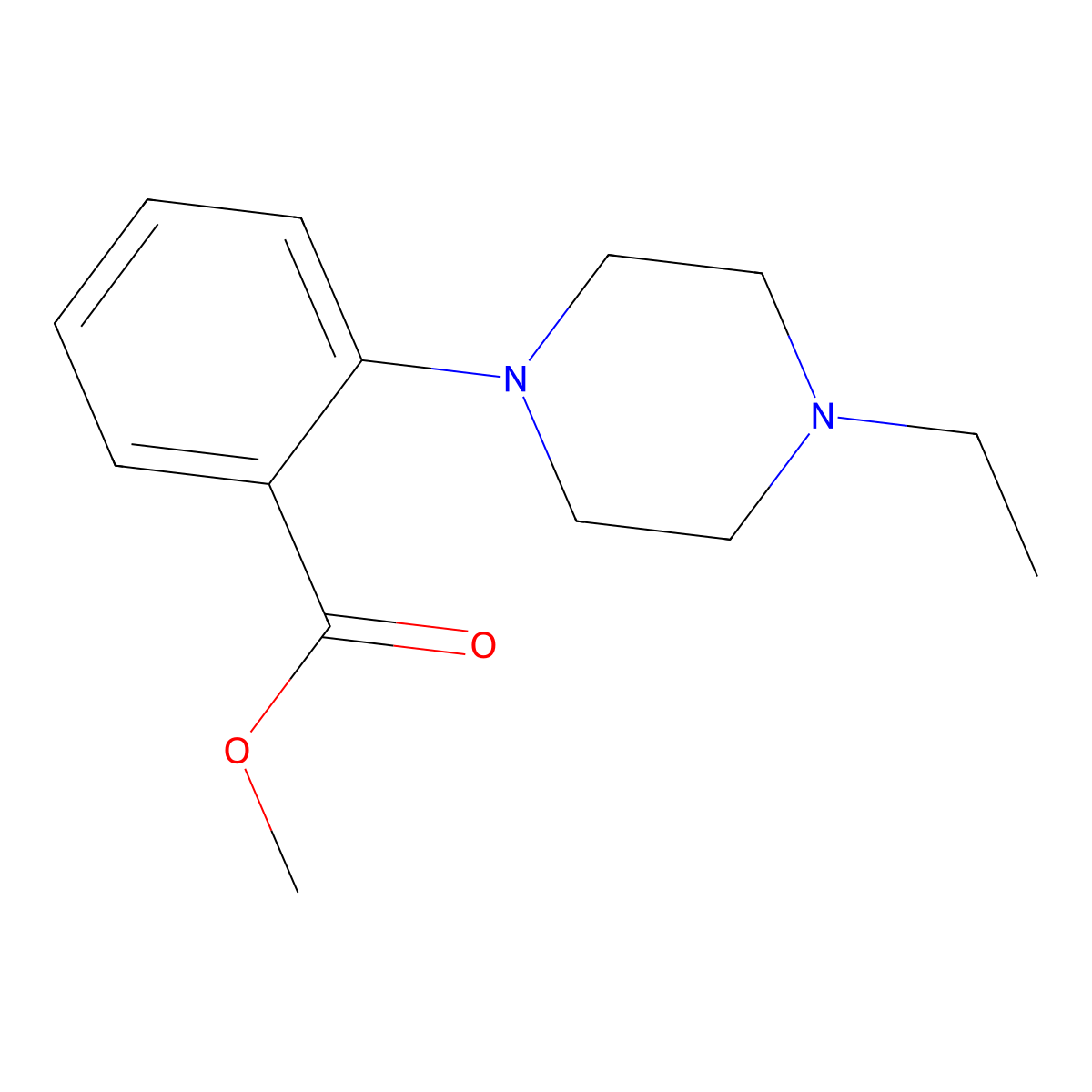 Methyl 2-(4-ethylpiperazin-1-YL)benzoate molecular structure, CAS 1820640-78-5
