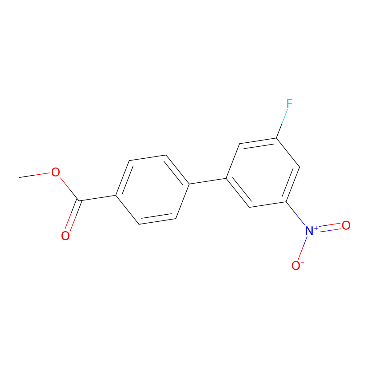 Methyl 4-(3-fluoro-5-nitrophenyl)benzoate molecular structure, CAS 1820641-03-9