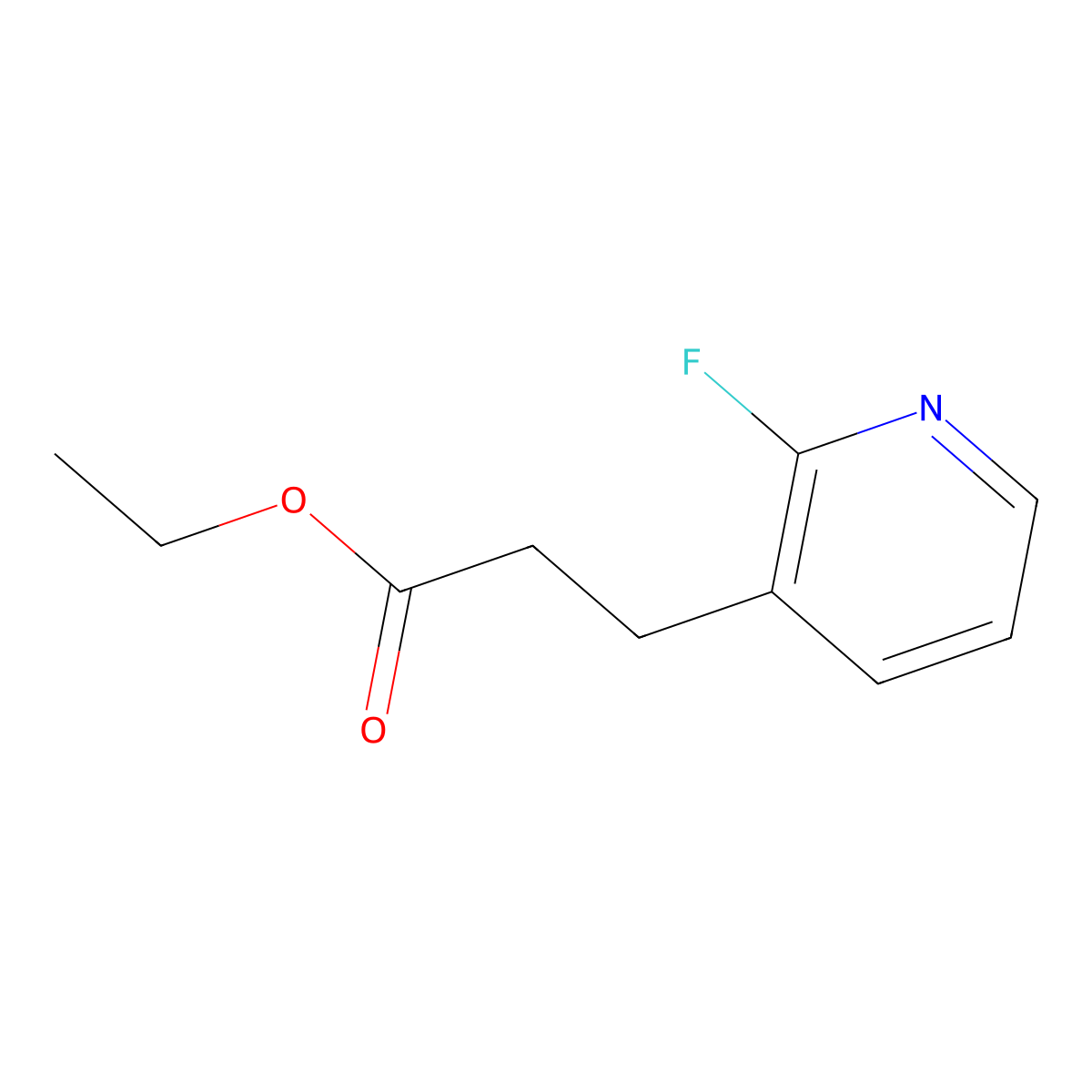 Ethyl 3-(2-fluoropyridin-3-yl)propanoate molecular structure, CAS 1820641-58-4