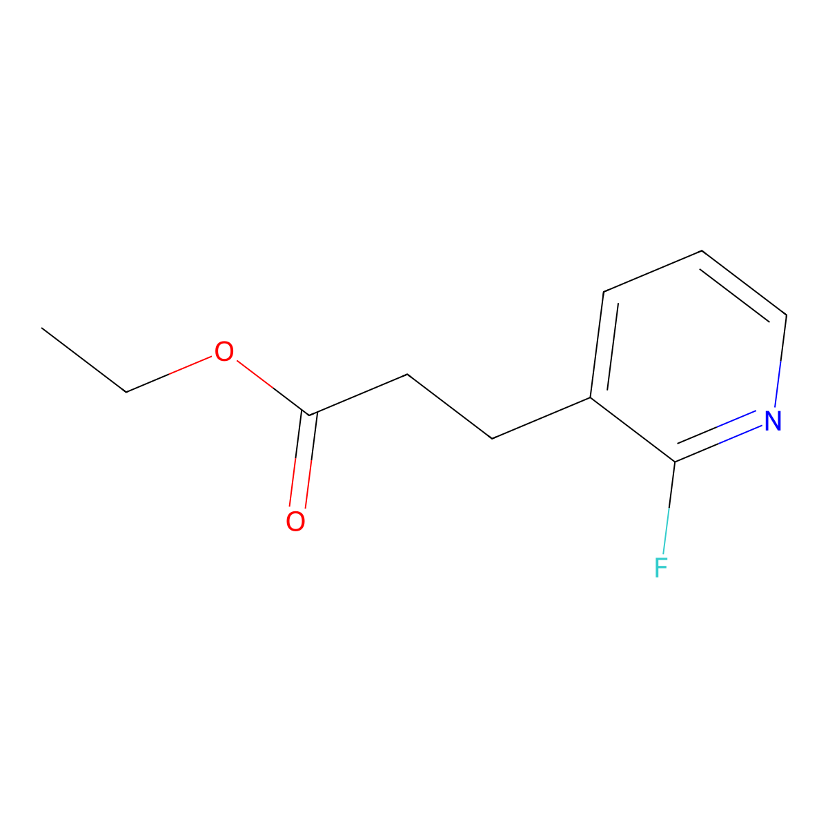 Ethyl 3-(2-fluoropyridin-3-yl)propanoate molecular structure, CAS 1820641-58-4