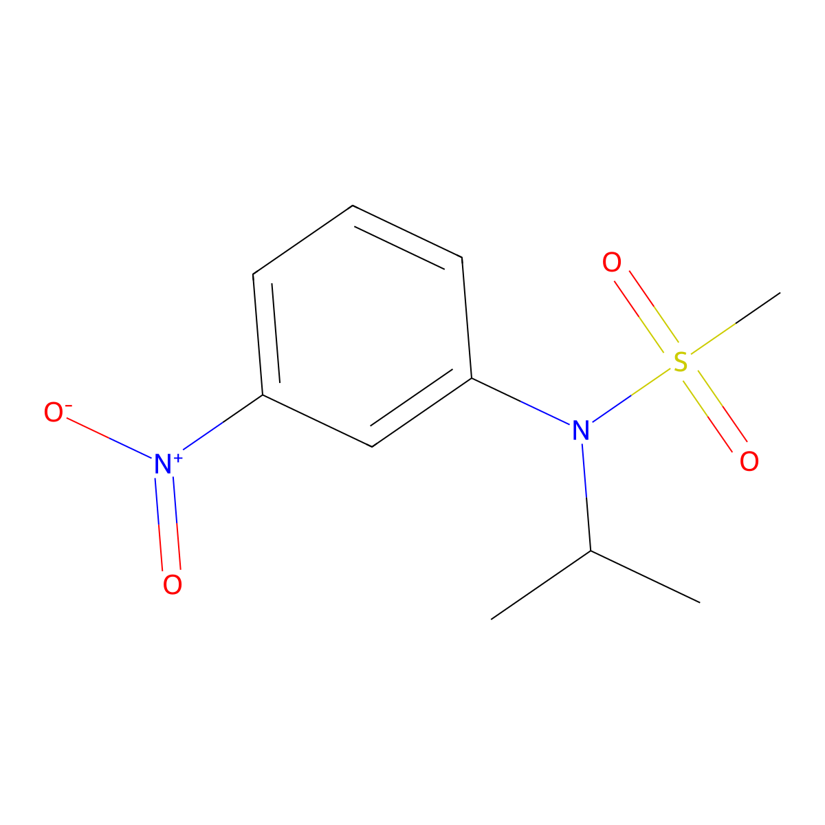 N-Isopropyl-N-(3-nitrophenyl)methanesulfonamide molecular structure, CAS 1820641-75-5