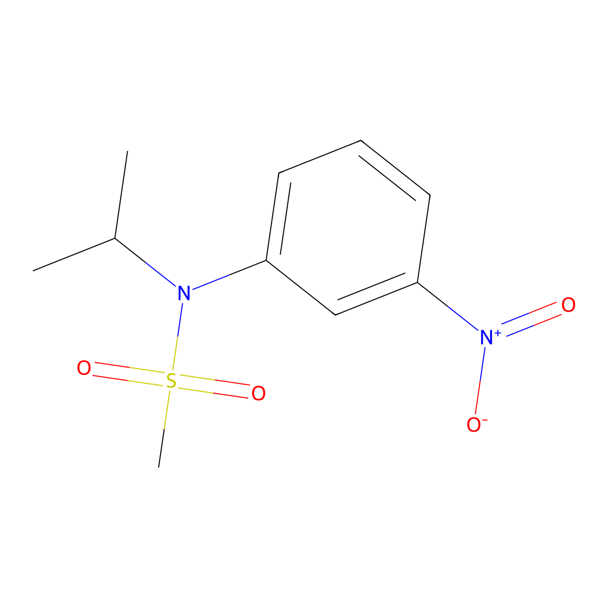 N-Isopropyl-N-(3-nitrophenyl)methanesulfonamide molecular structure, CAS 1820641-75-5