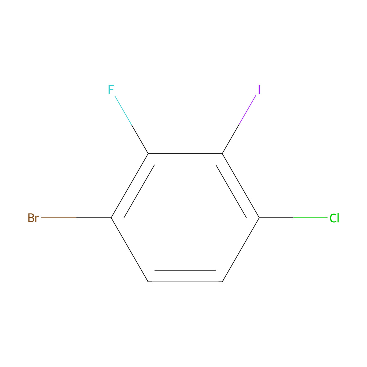 3-Bromo-6-chloro-2-fluoroiodobenzene molecular structure, CAS 1820641-80-2