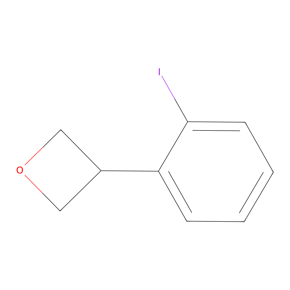 3-(2-Iodophenyl)oxetane molecular structure, CAS 1820641-89-1