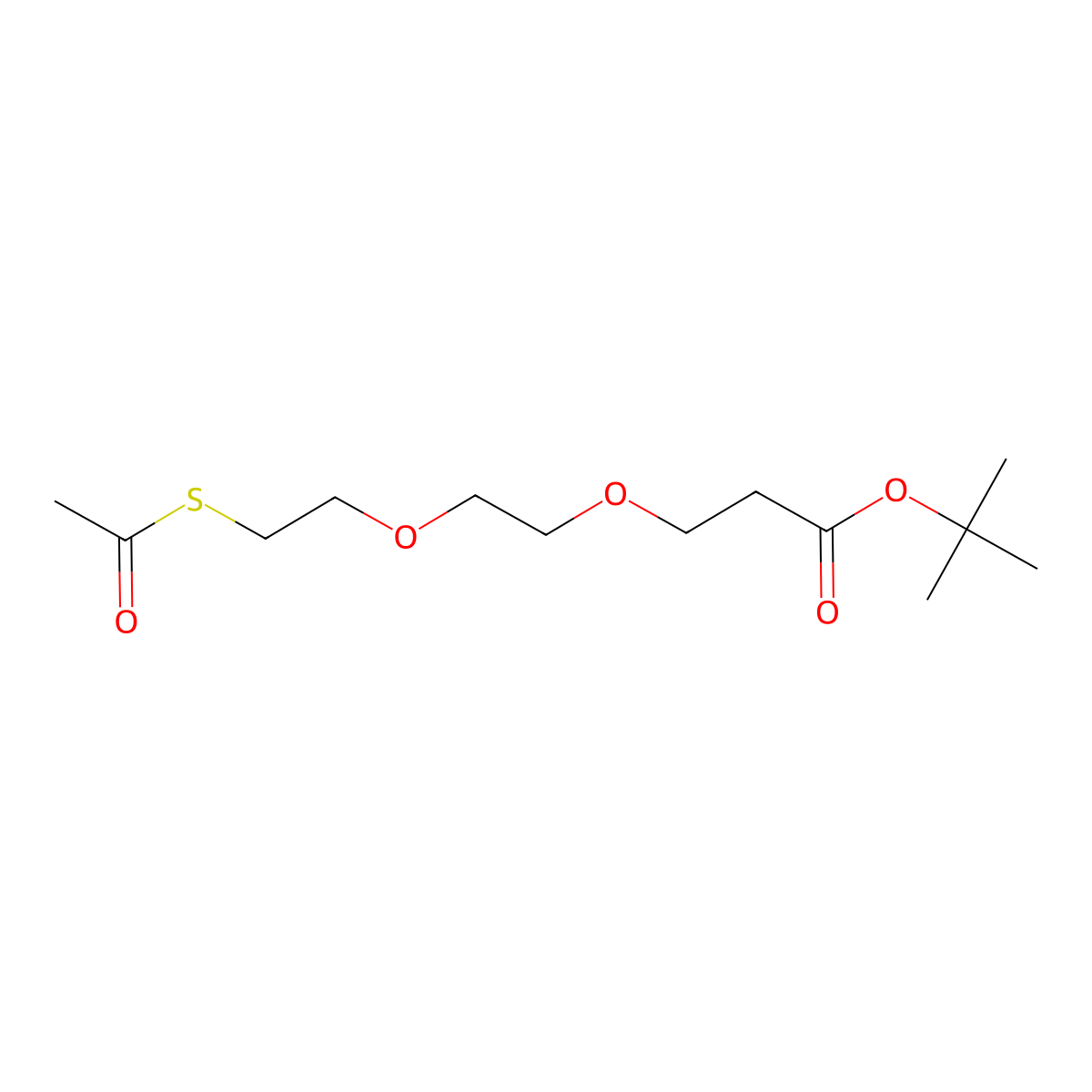 S-acetyl-PEG2-t-butyl ester molecular structure, CAS 1820641-93-7