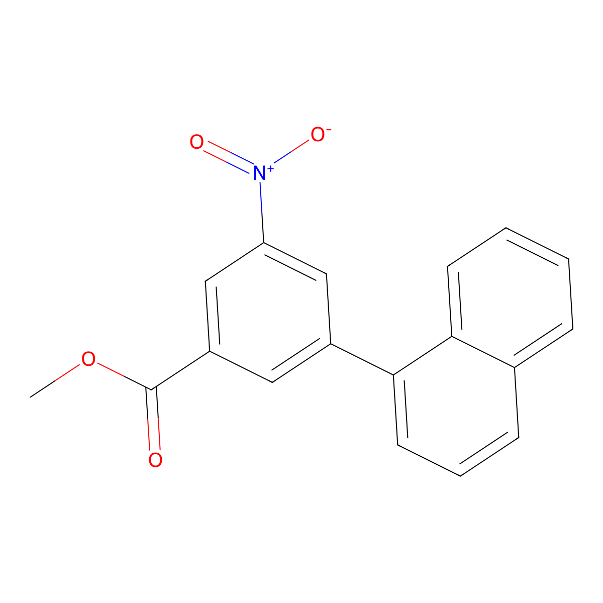 Methyl 3-(naphthalen-1-YL)-5-nitrobenzoate molecular structure, CAS 1820642-15-6