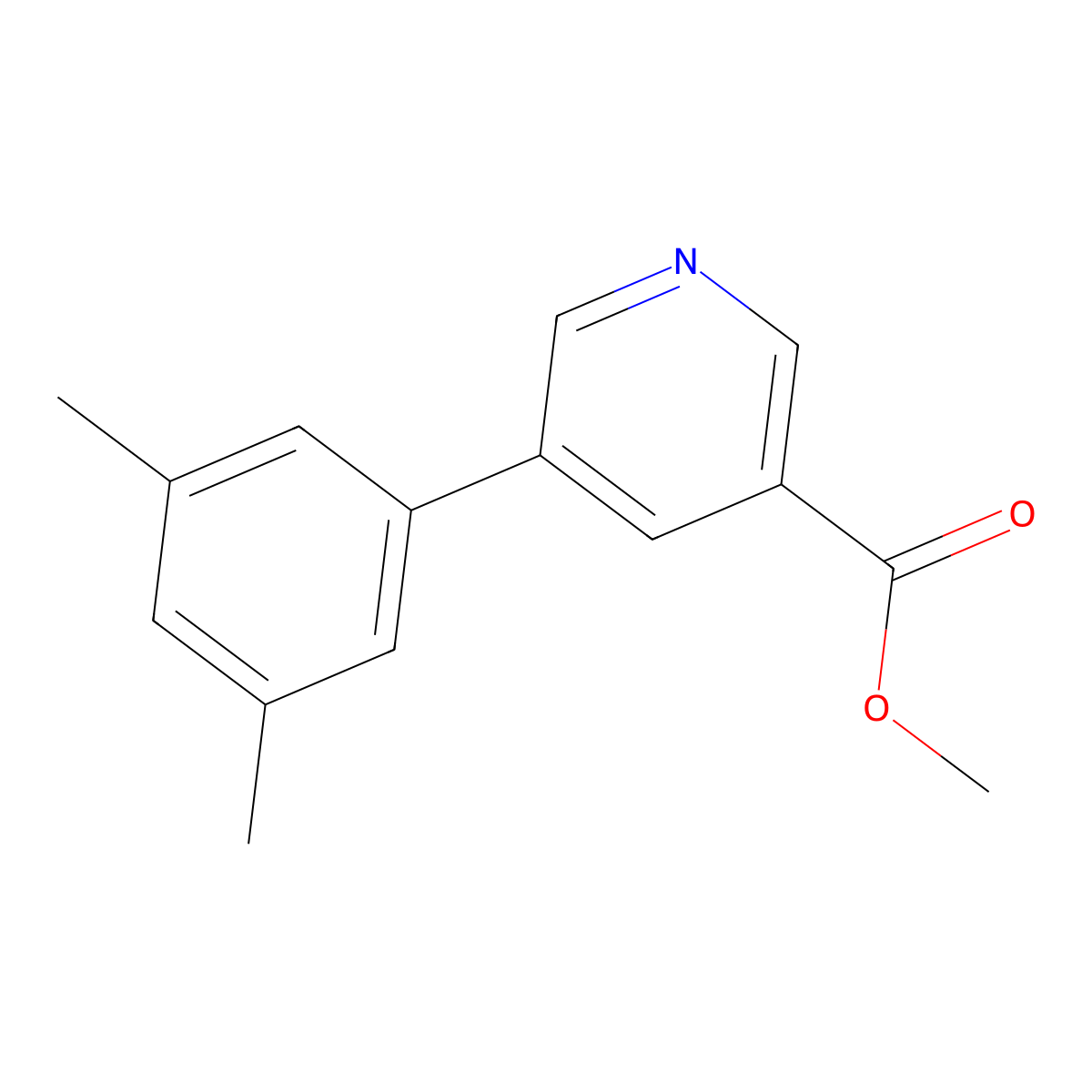 Methyl 5-(3,5-dimethylphenyl)pyridine-3-carboxylate molecular structure, CAS 1820647-14-0