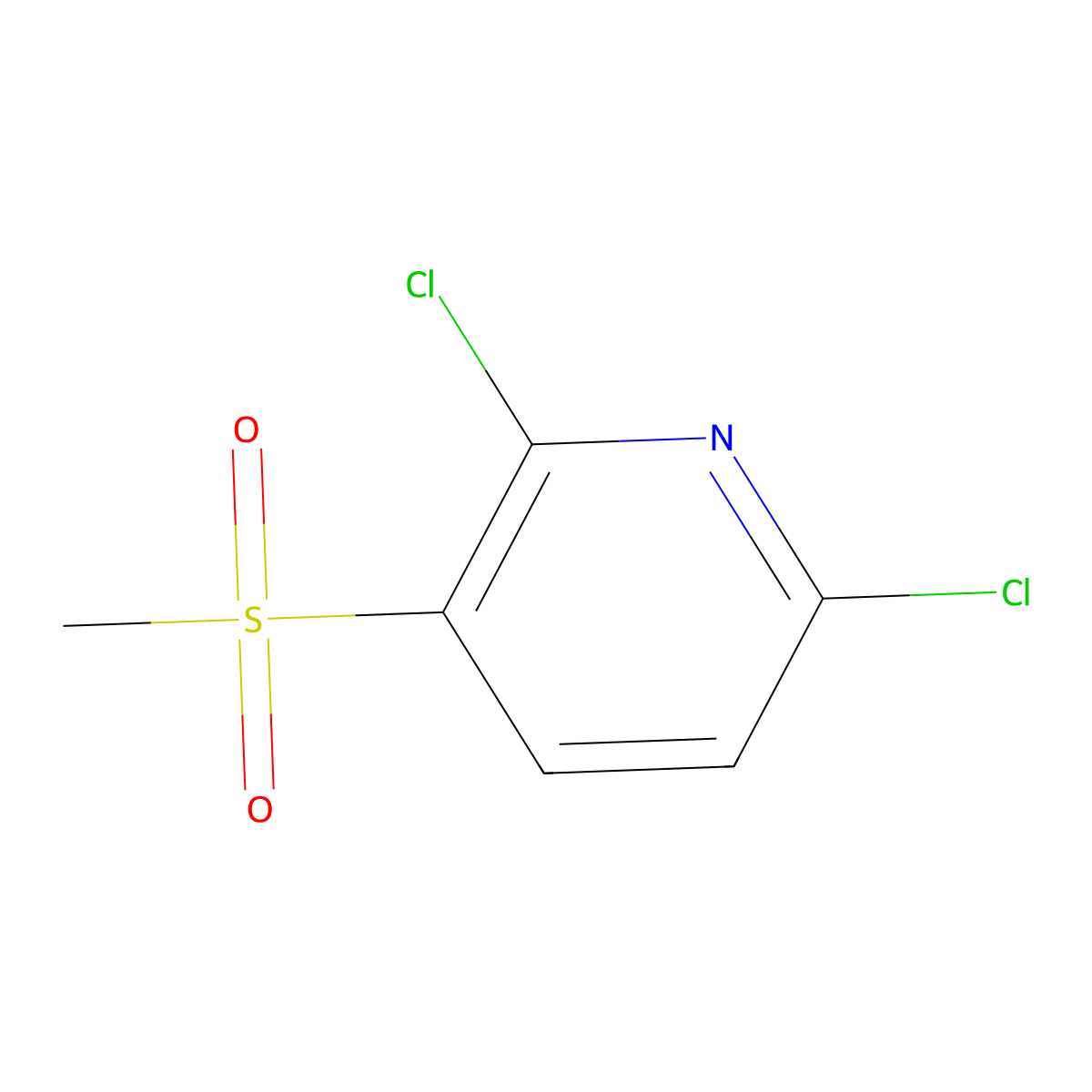 2,6-Dichloro-3-(methylsulfonyl)pyridine molecular structure, CAS 1820647-64-0