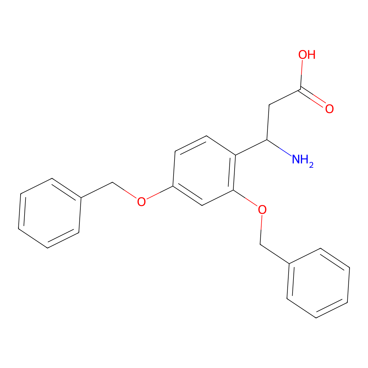 3-Amino-3-[2,4-bis(benzyloxy)phenyl]propanoic Acid molecular structure, CAS 1820648-21-2